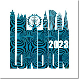 London Skyline 2023 - Optical Wormhole Posters and Art